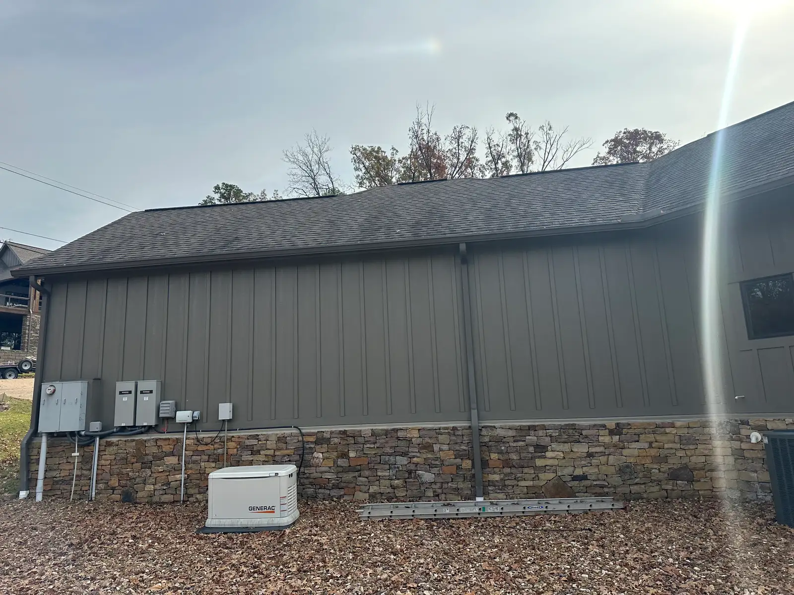 Gutter line, fascia, and rear wall cleaned ahead of Arkansas storm season