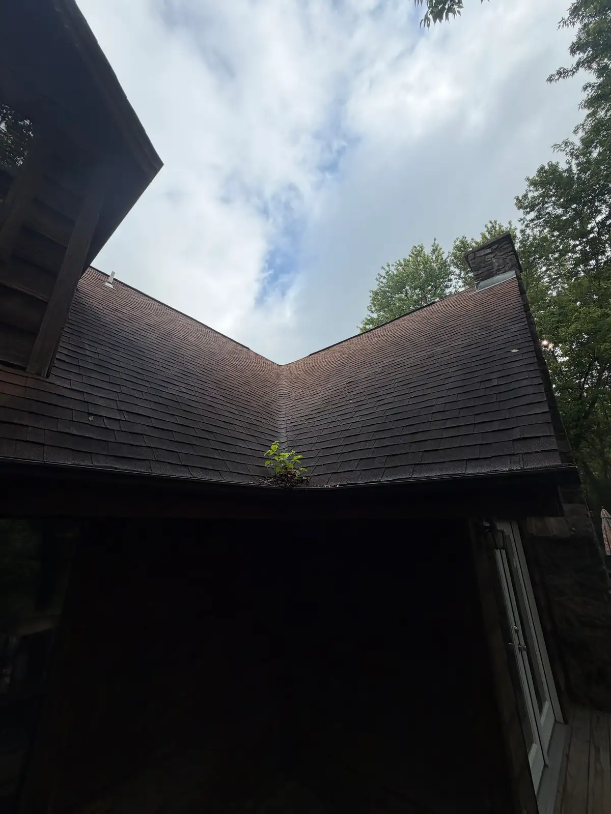 Professional roof soft washing in Heber Springs, Arkansas — courtyard